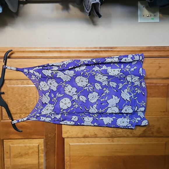 CAbi Vivid Violet Floral Cami Top With Adjustsble Straps - Picture 5 of 9